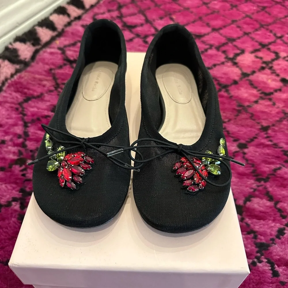 Simone Rocha black mesh ballet flats - Picture 1 of 6